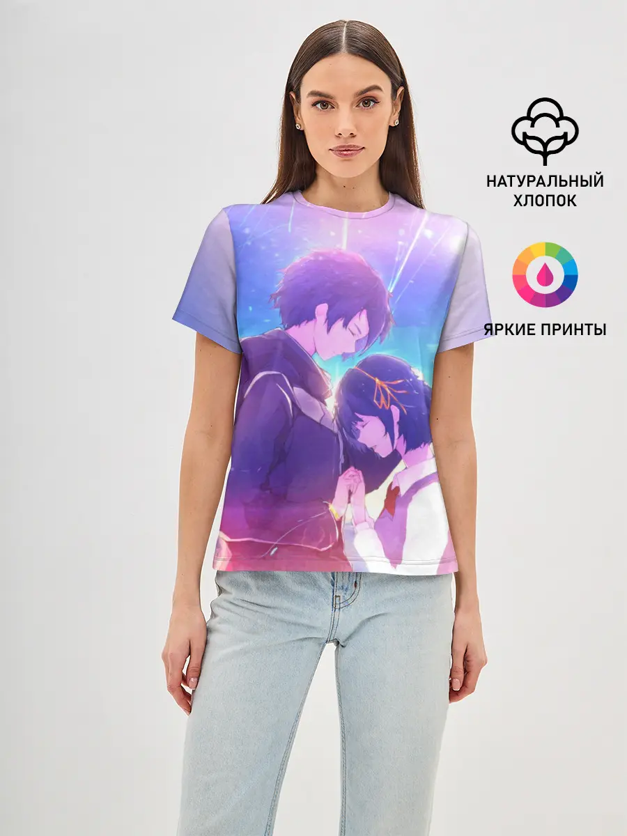 Женская базовая футболка / Аниме любовь