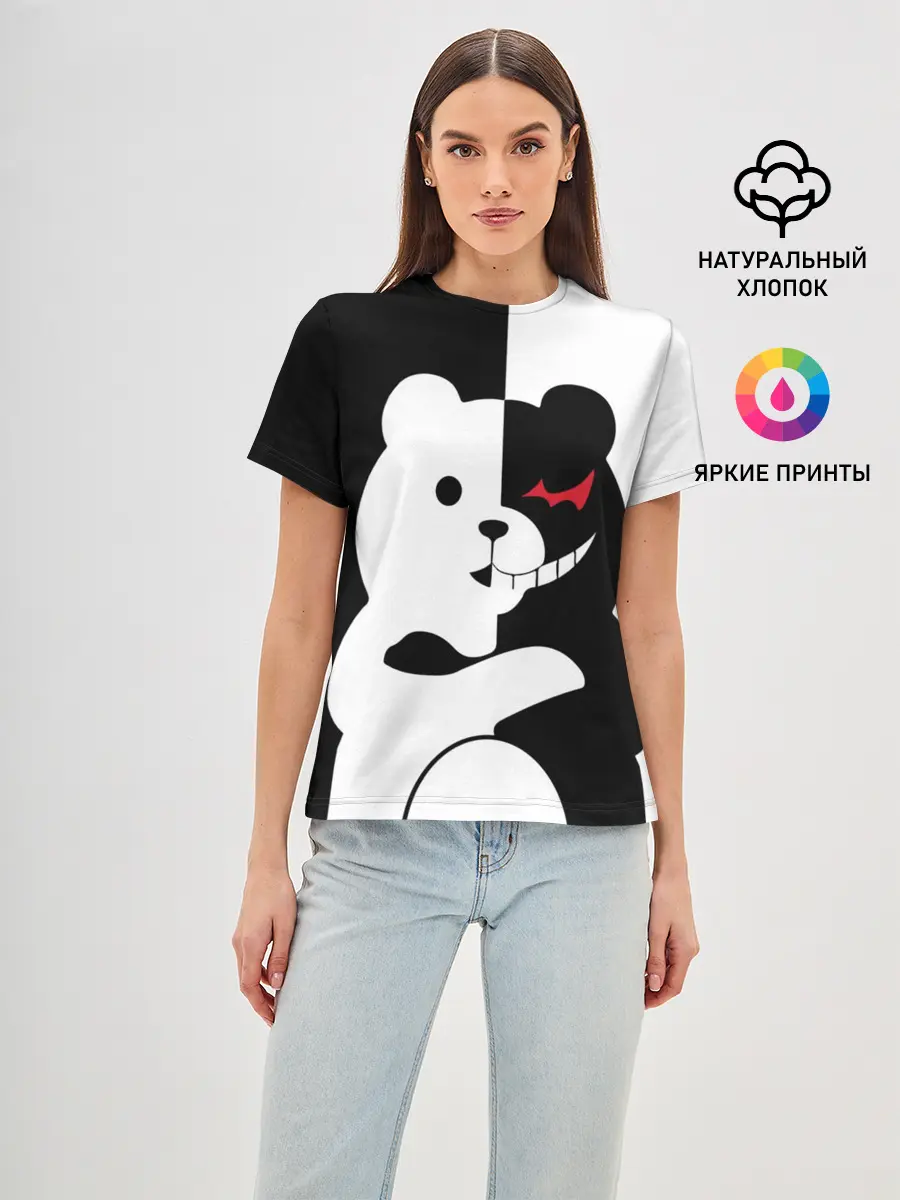 Женская базовая футболка / MONOKUMA / МОНОКУМА