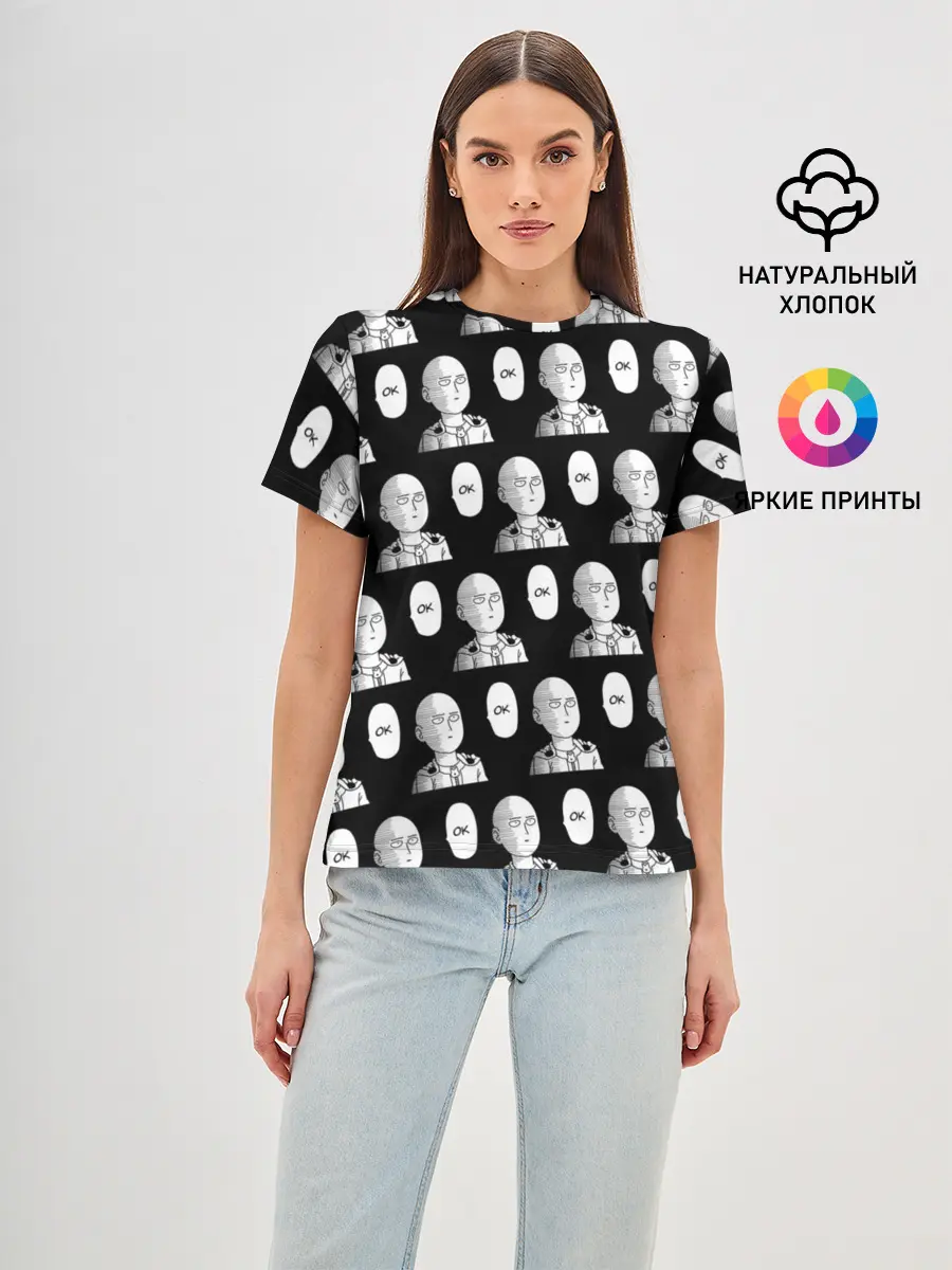 Женская базовая футболка / ONE-PUNCH MAN | ВАН ПАНЧ МАН