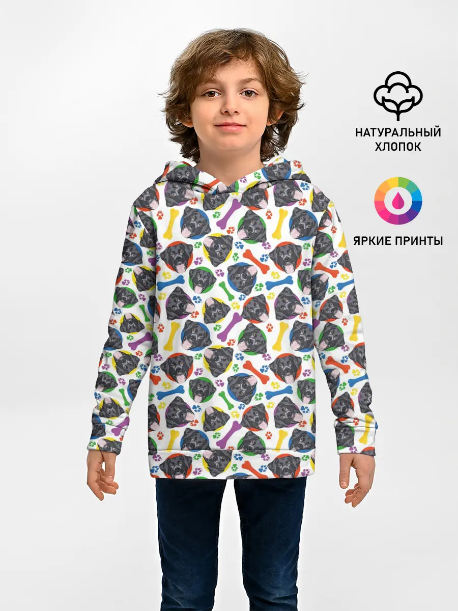 Детское худи / Чёрный Лабрадор