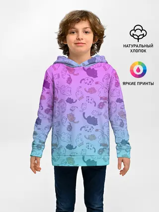 Детское худи / Котики в полете