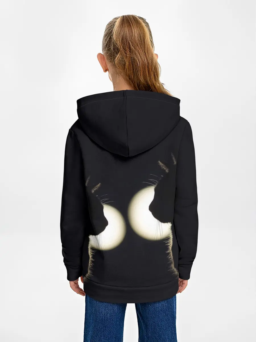Детское худи / Пара | Силуэты черных кошек