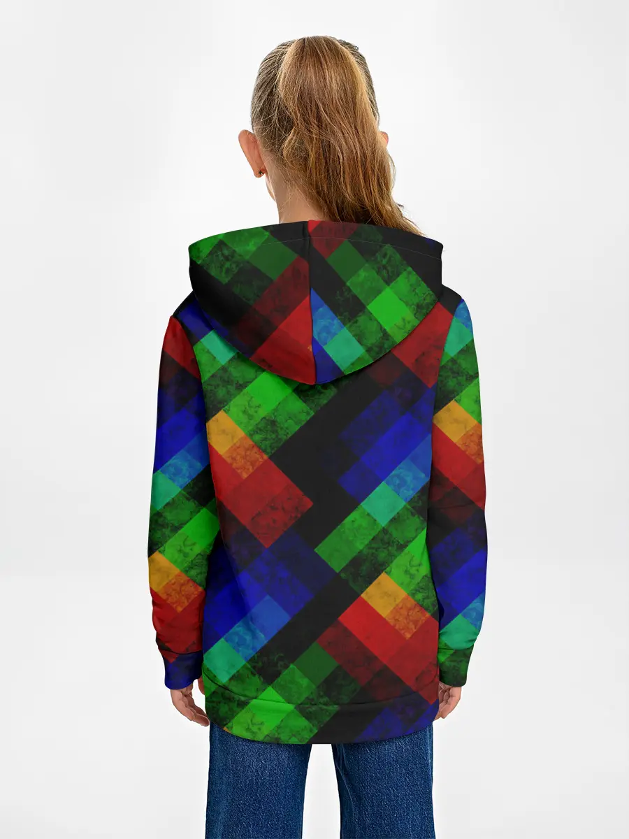 Детское худи / Разноцветный мраморный узор