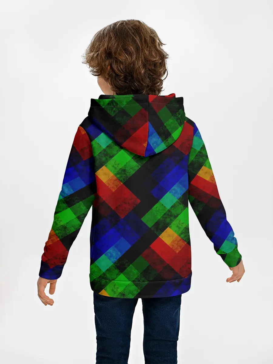 Детское худи / Разноцветный мраморный узор