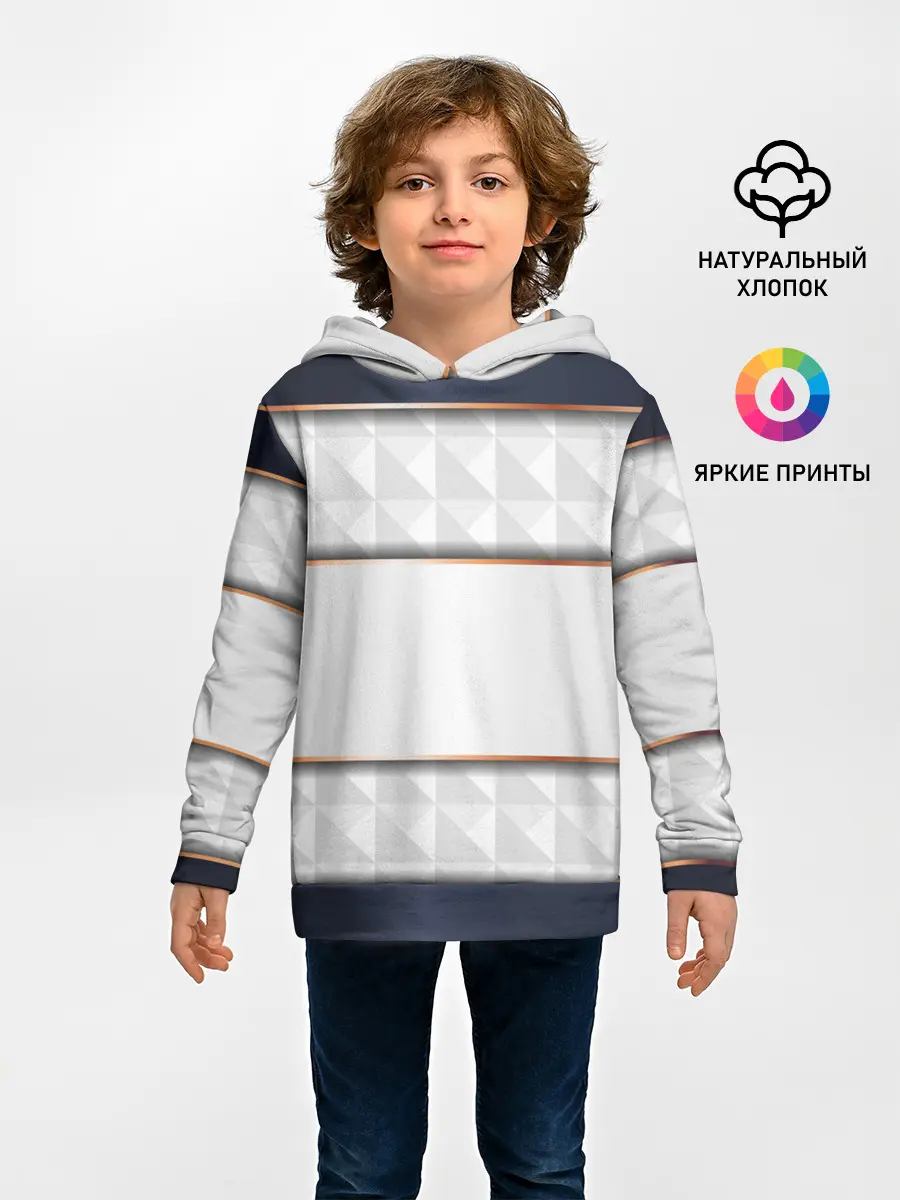 Детское худи / White 3d lines