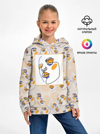 Детское худи / Лица в графике