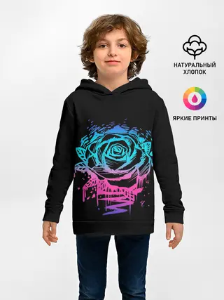 Детское худи / Неоновая Роза | Neon Rose