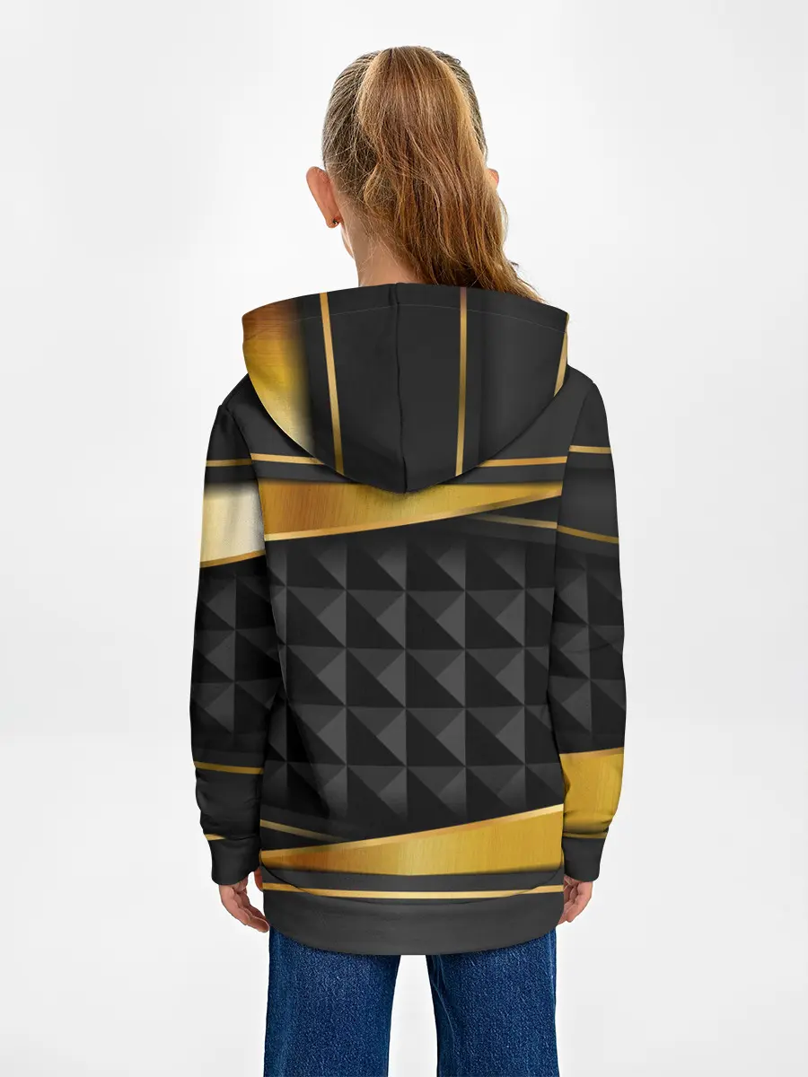 Детское худи / 3D luxury black gold Плиты 3Д