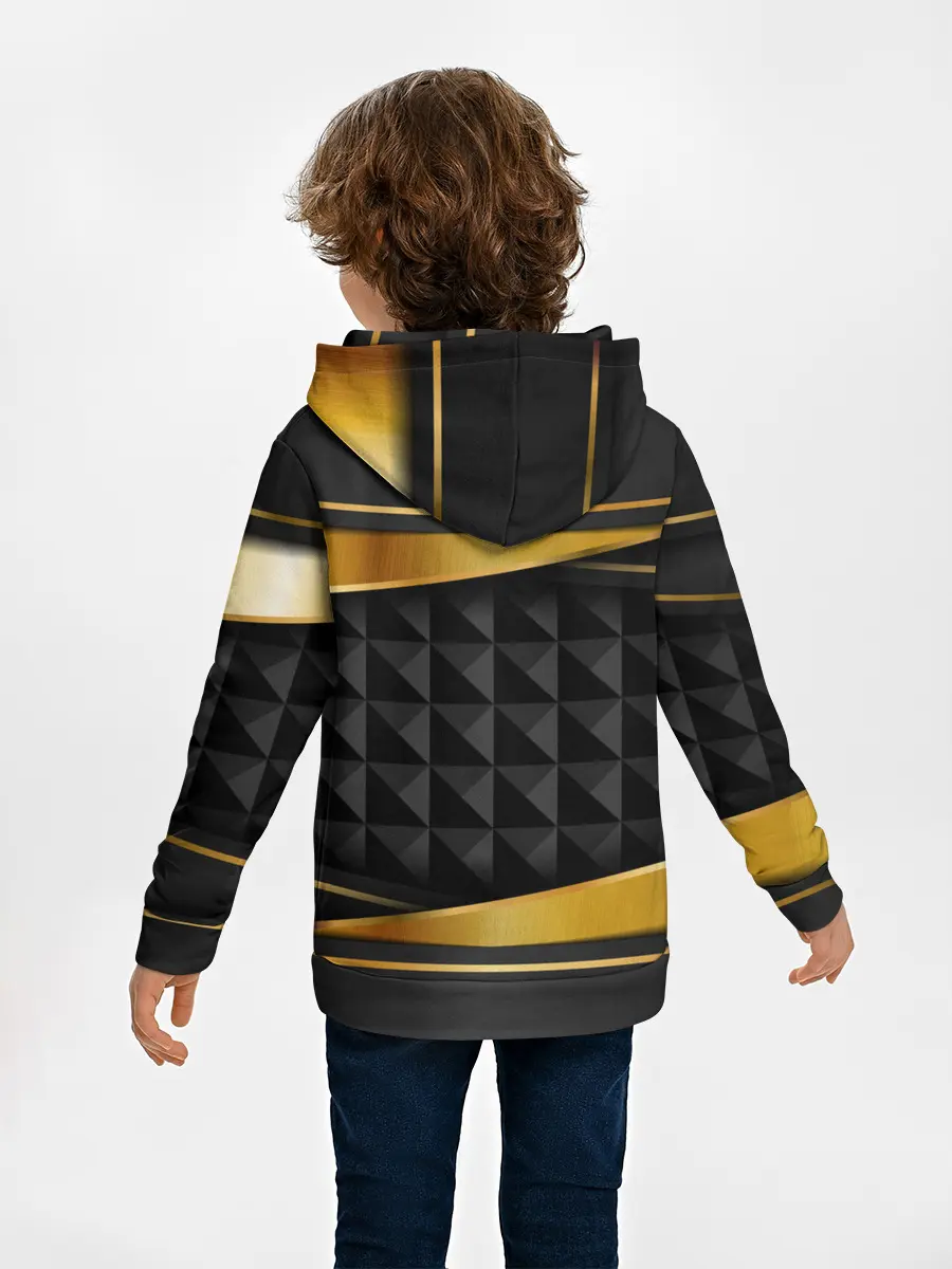 Детское худи / 3D luxury black gold Плиты 3Д