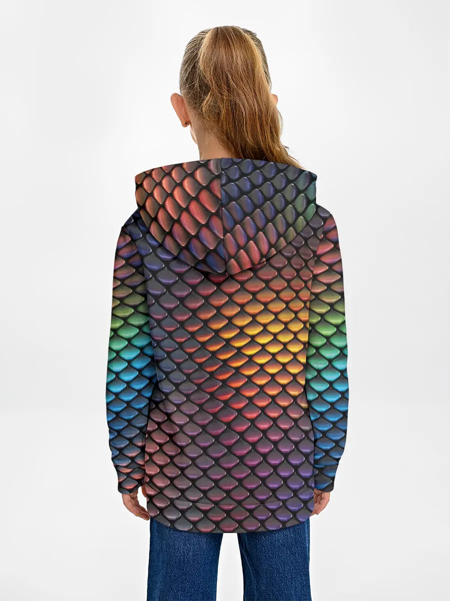 Детское худи / Радужная чешуя