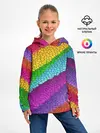 Детское худи / Яркая мозаика радуга диагональ