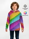 Детское худи / Яркая мозаика радуга диагональ