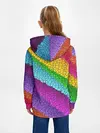 Детское худи / Яркая мозаика радуга диагональ