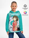 Детское худи / Тихиро и Хаку зеленый фон
