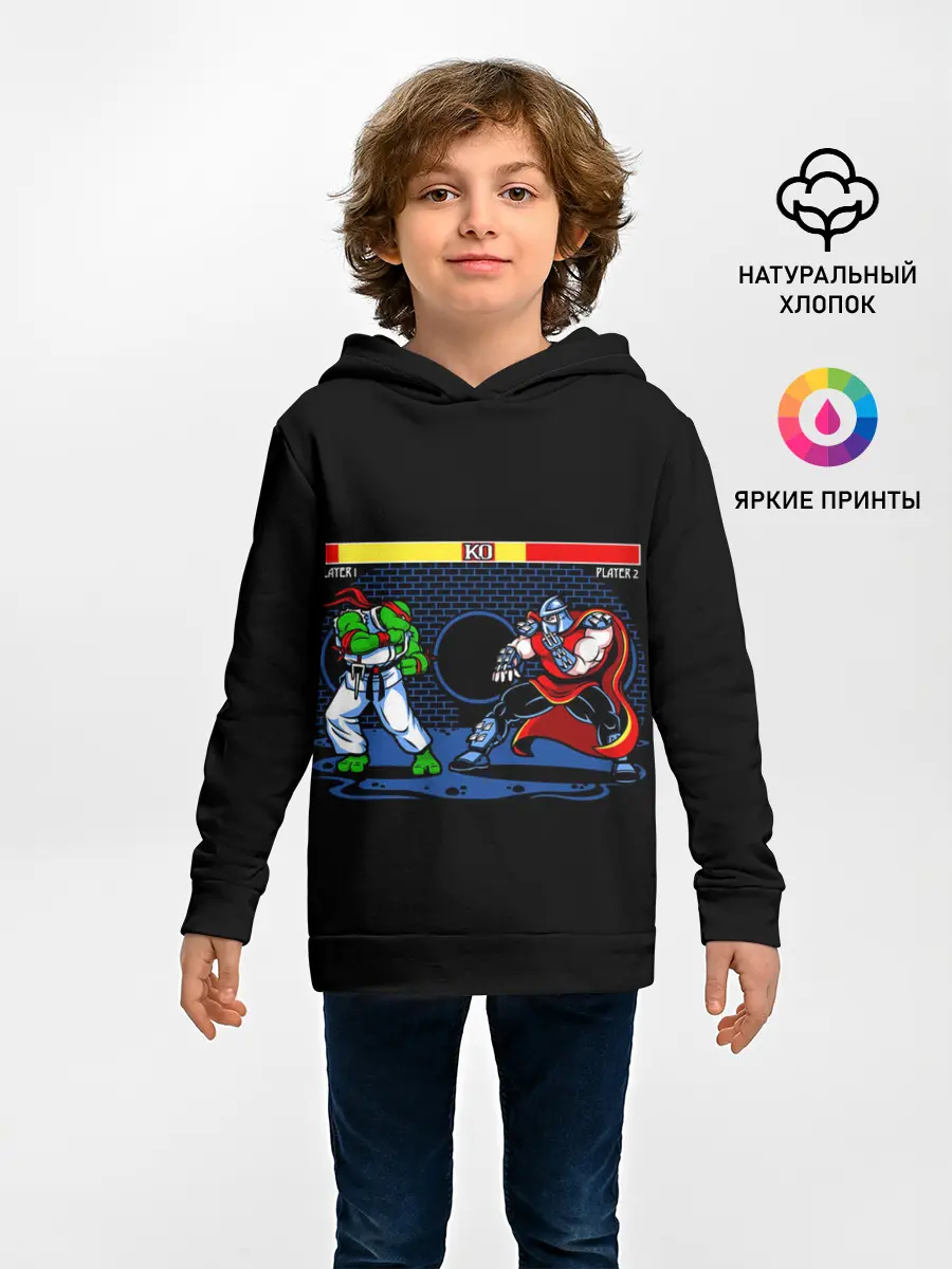 Детское худи / Черепашки 8 бит