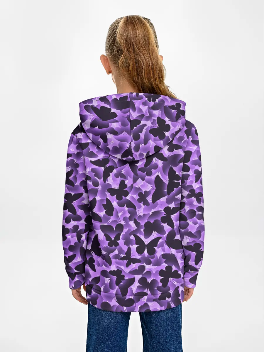 Детское худи / Сиреневые бабочки