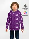 Детское худи / узор цветы на фиолетовом фоне