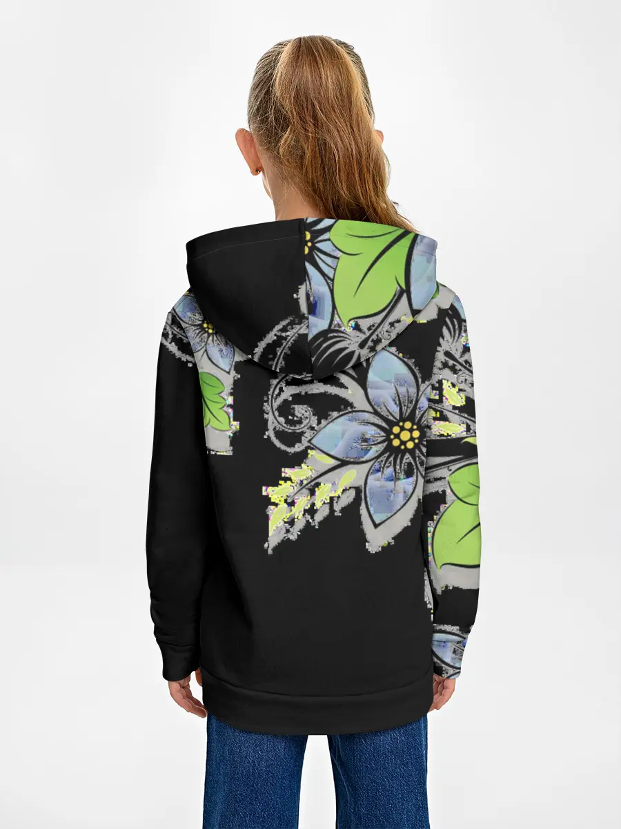 Детское худи / Цветочная композиция с бабочками