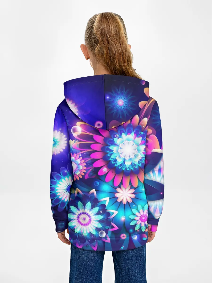 Детское худи / Неоновые Цветы