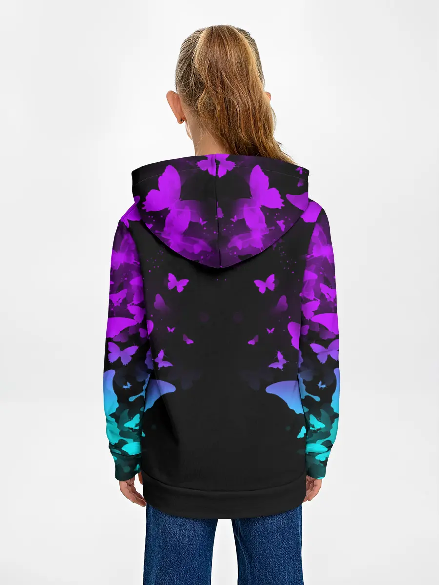 Детское худи / НЕОНОВЫЕ БАБОЧКИ | NEON BUTTERFLIES