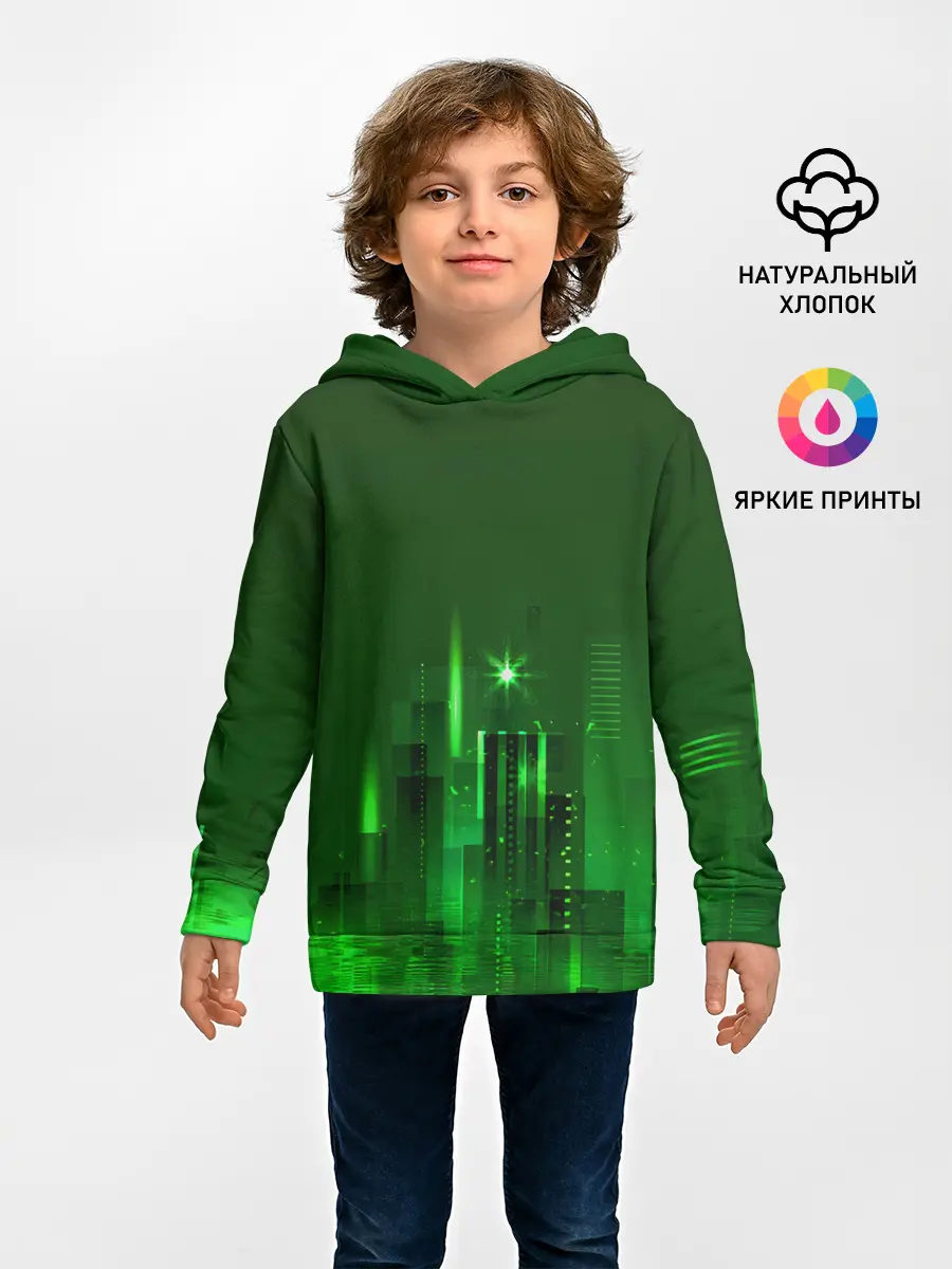 Детское худи / Зеленый город