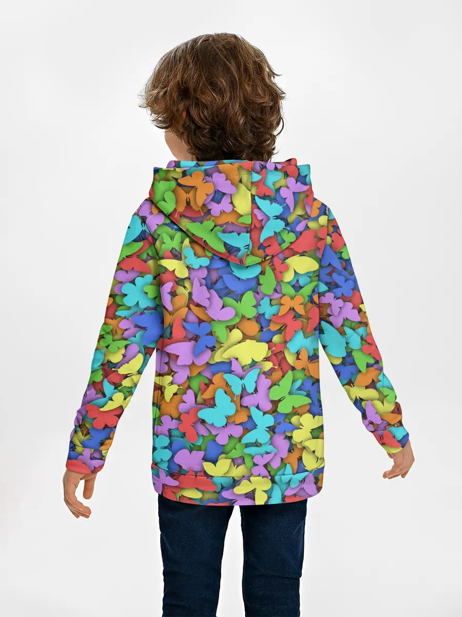Детское худи / Разноцветные бабочки