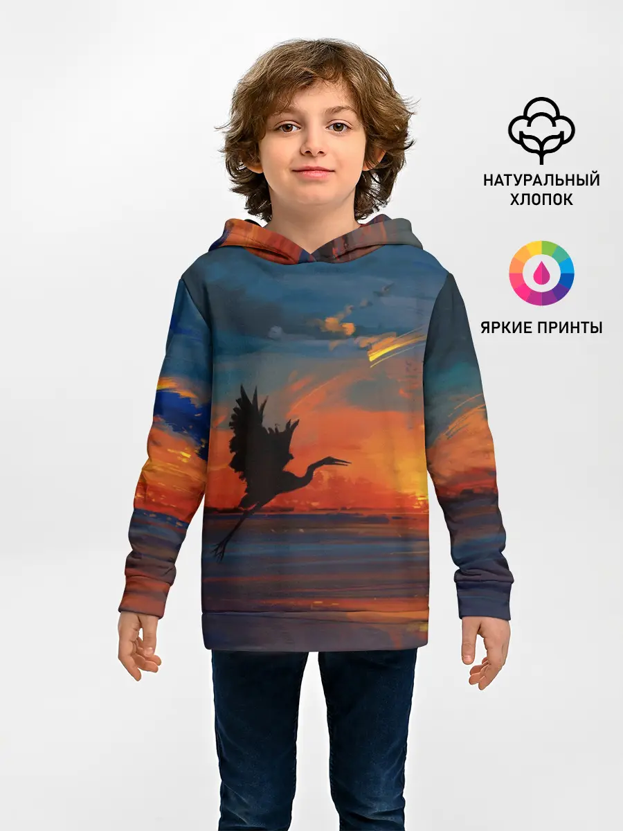 Детское худи / Прибрежный закат