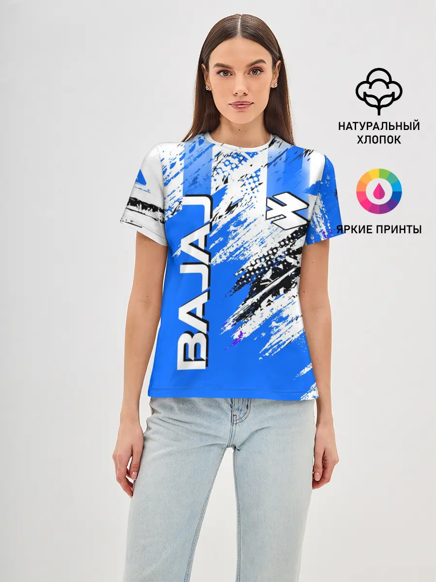 Женская базовая футболка / BAJAJ / БАДЖАДЖ / МОТОСПОРТ