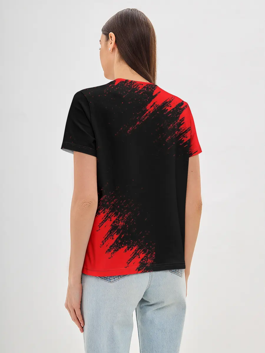 Женская базовая футболка / БЕРСЕРК лого и надпись