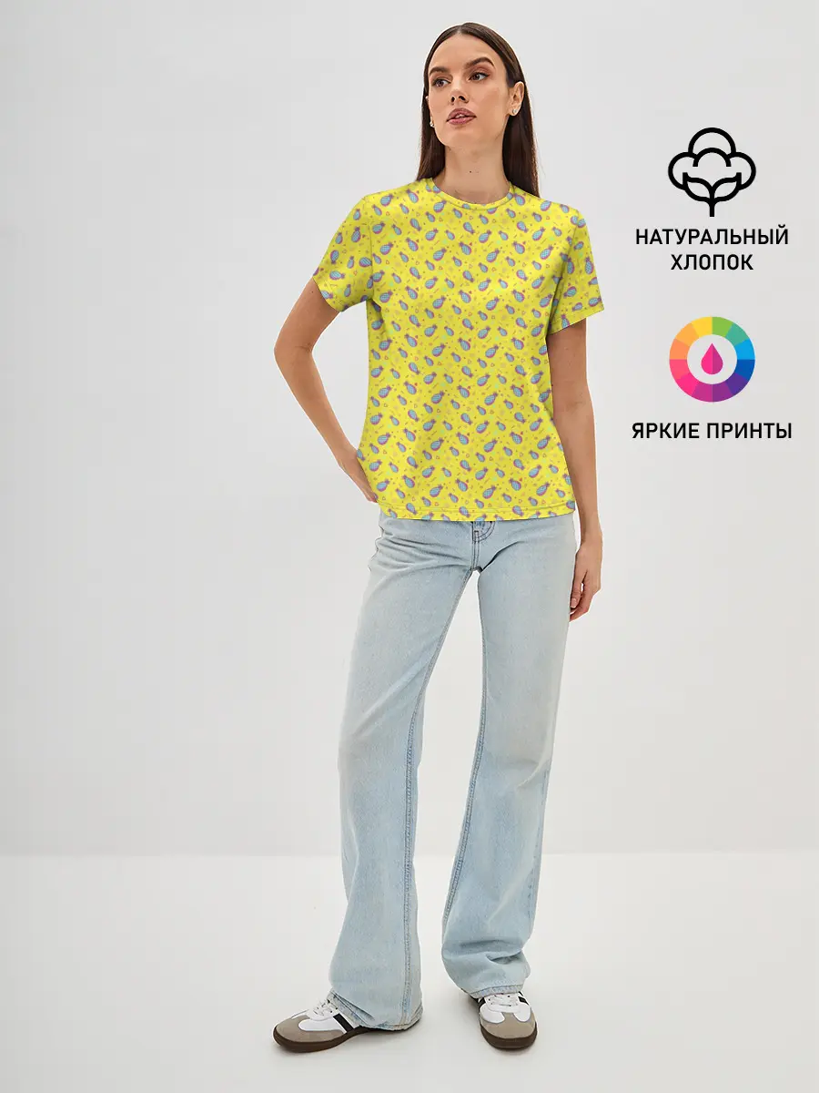 Женская базовая футболка / Pineapple Pattern