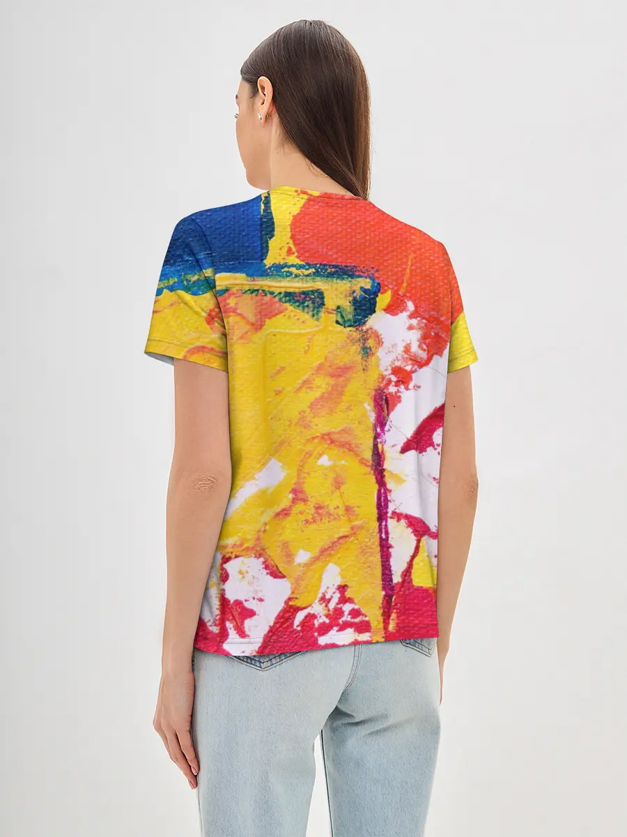 Женская базовая футболка / Красочное счастье