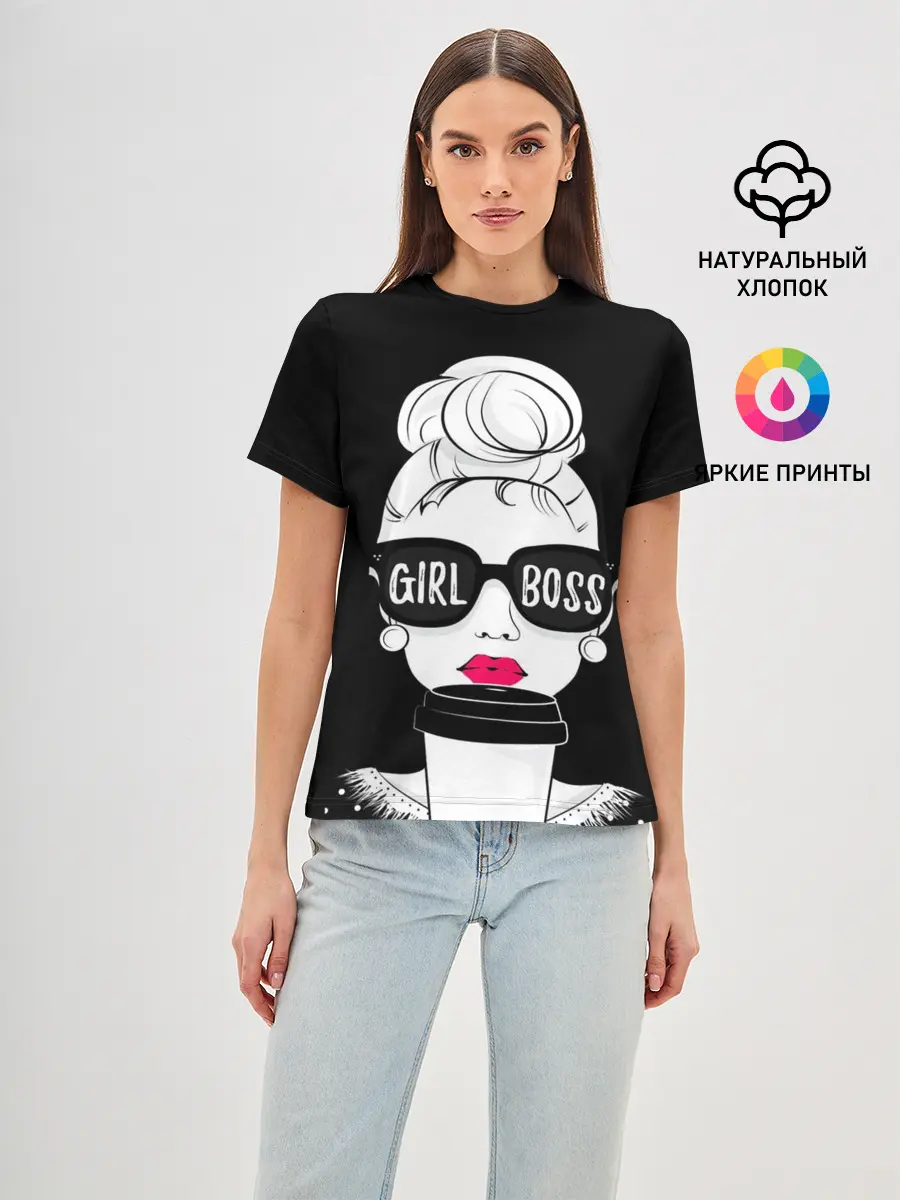 Женская базовая футболка / Girl Boss