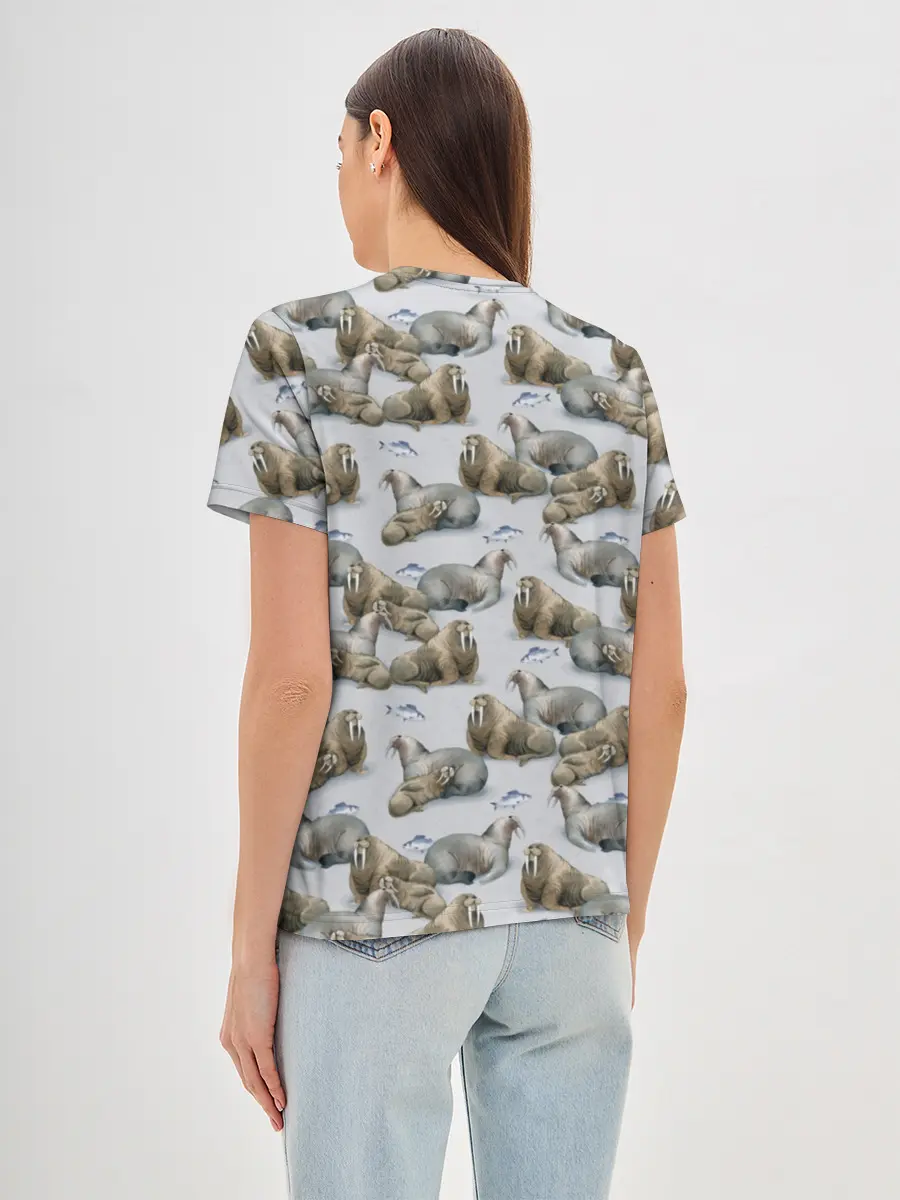 Женская базовая футболка / Моржи