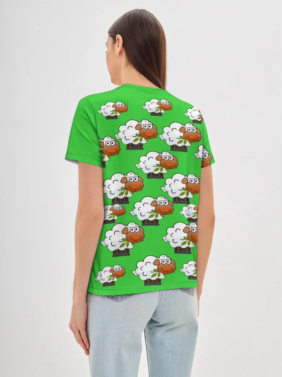 Женская базовая футболка / Овцы