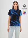 Женская базовая футболка / BLUE FIRE FLAME