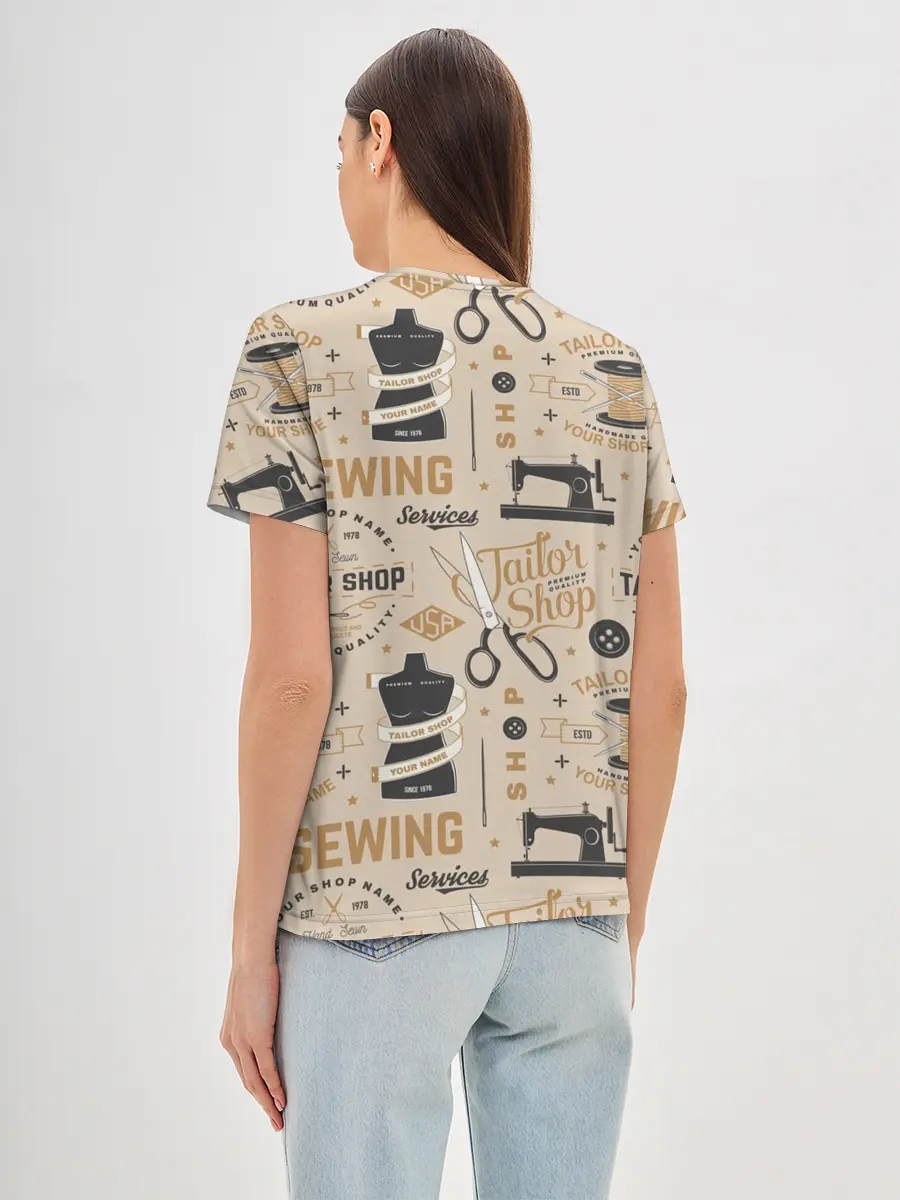 Женская базовая футболка / sewing