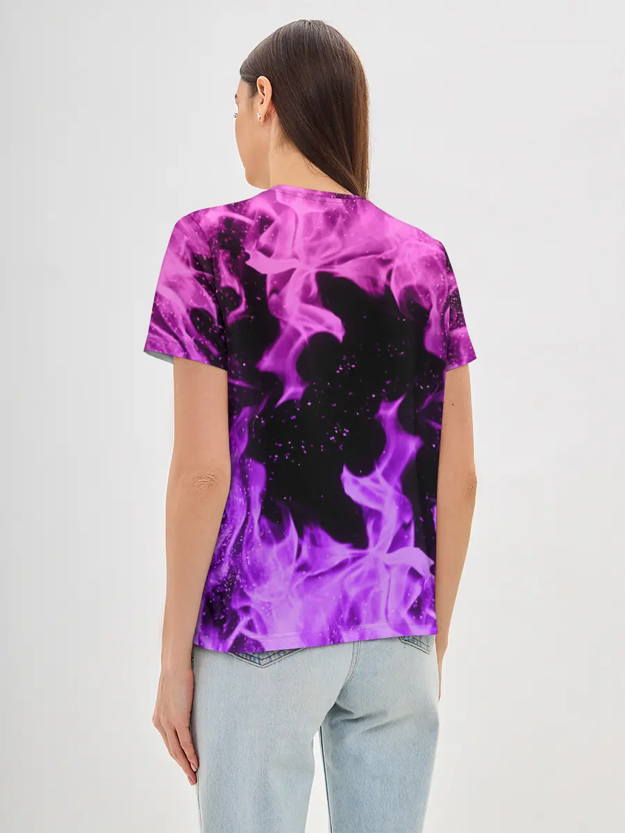 Женская базовая футболка / ЦВЕТНОЙ ОГОНЬ | NEON FIRE