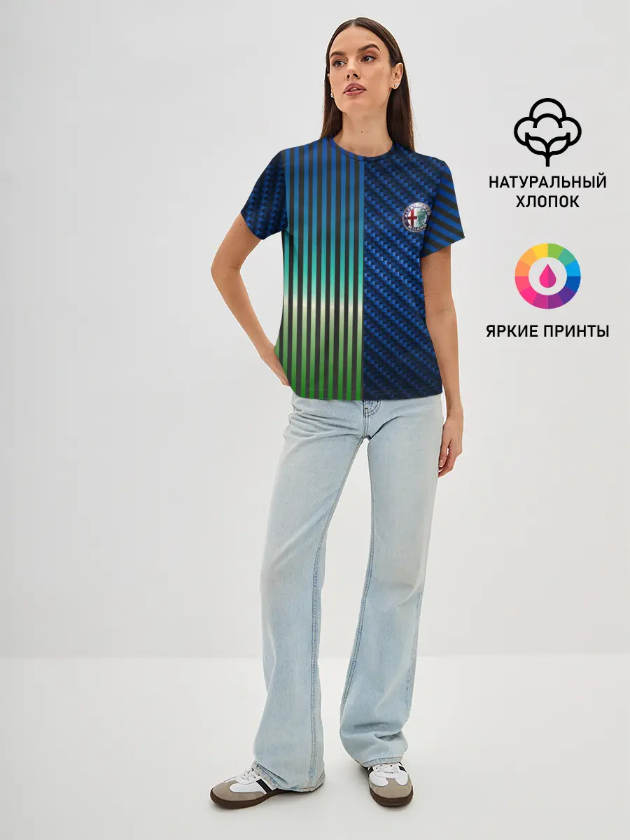 Женская базовая футболка / Фантазия на тему Alfa-Romeo