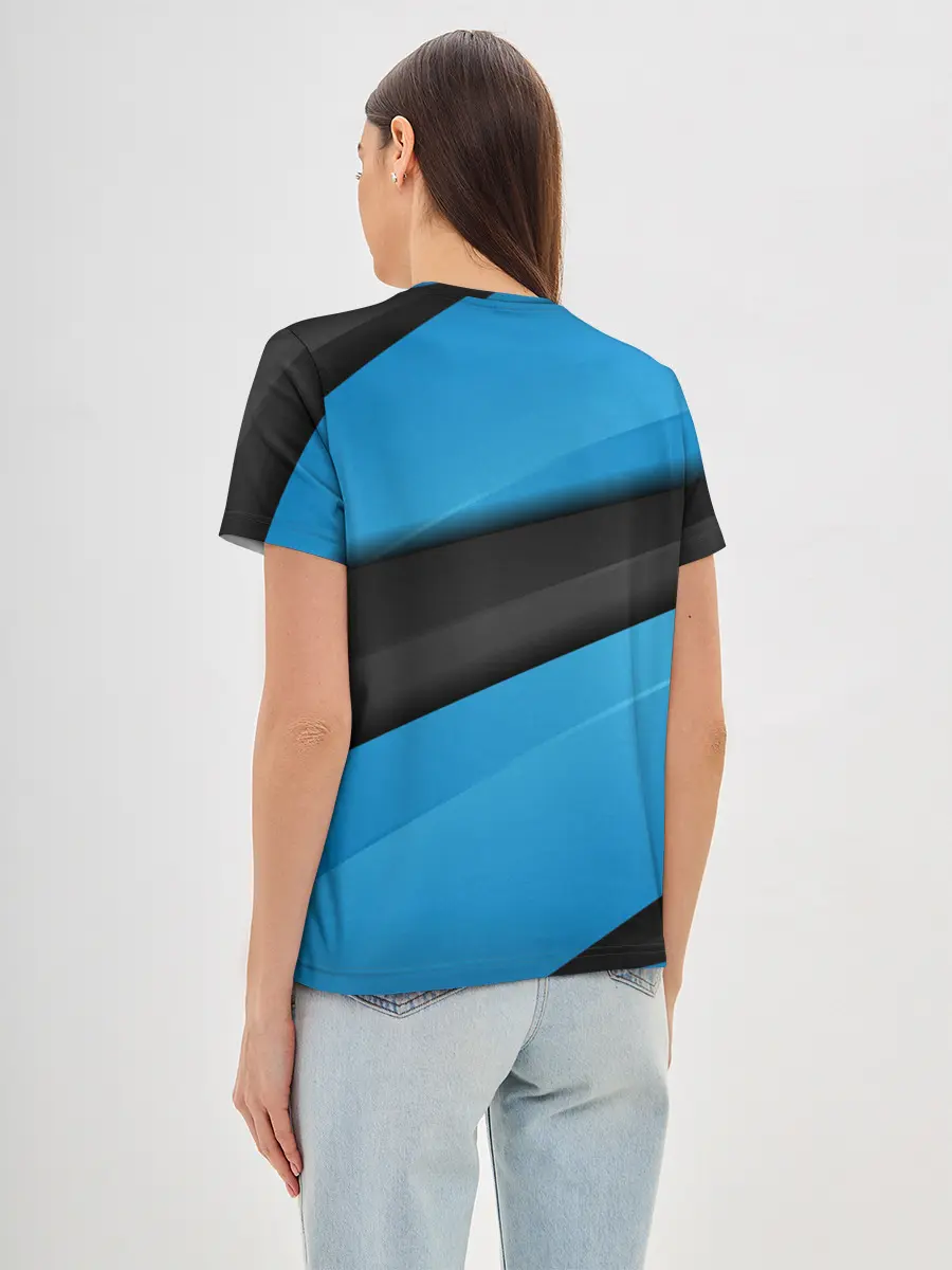 Женская базовая футболка / Blue Sport Style