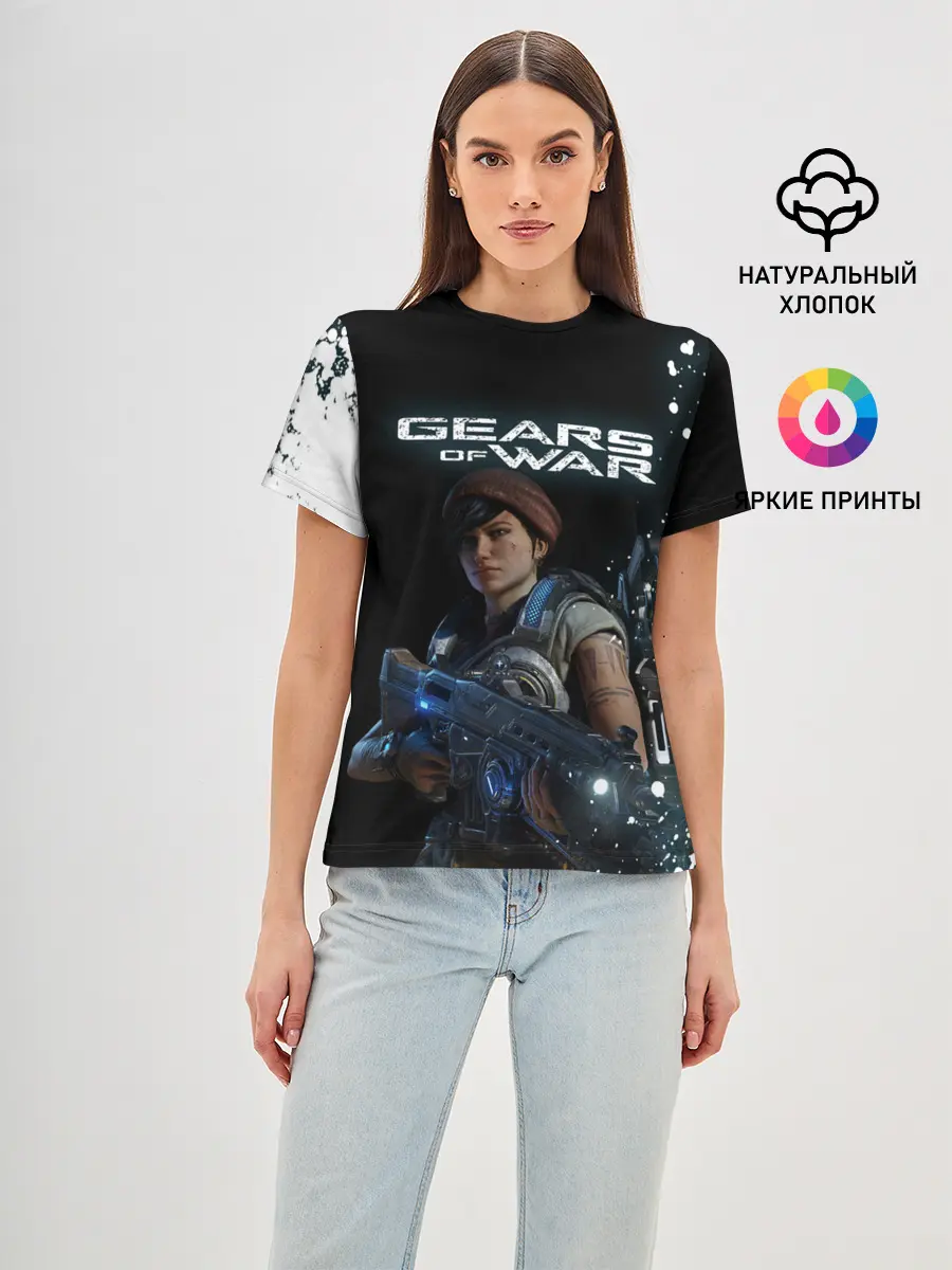 Женская базовая футболка / GEARS OF WAR | ШЕСТЕРЕНКИ