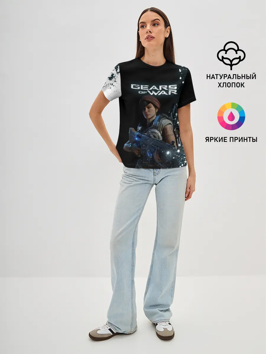 Женская базовая футболка / GEARS OF WAR | ШЕСТЕРЕНКИ