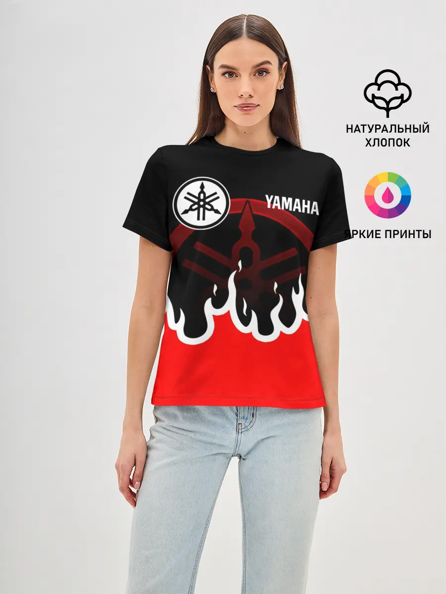 Женская базовая футболка / YAMAHA / ЯМАХА / МОТОСПОРТ