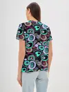 Женская базовая футболка / Абстрактный узор ретро
