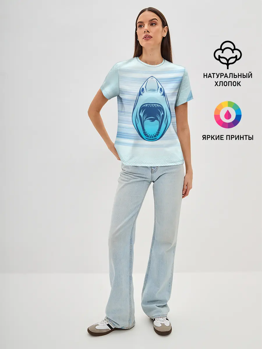 Женская базовая футболка / Акула