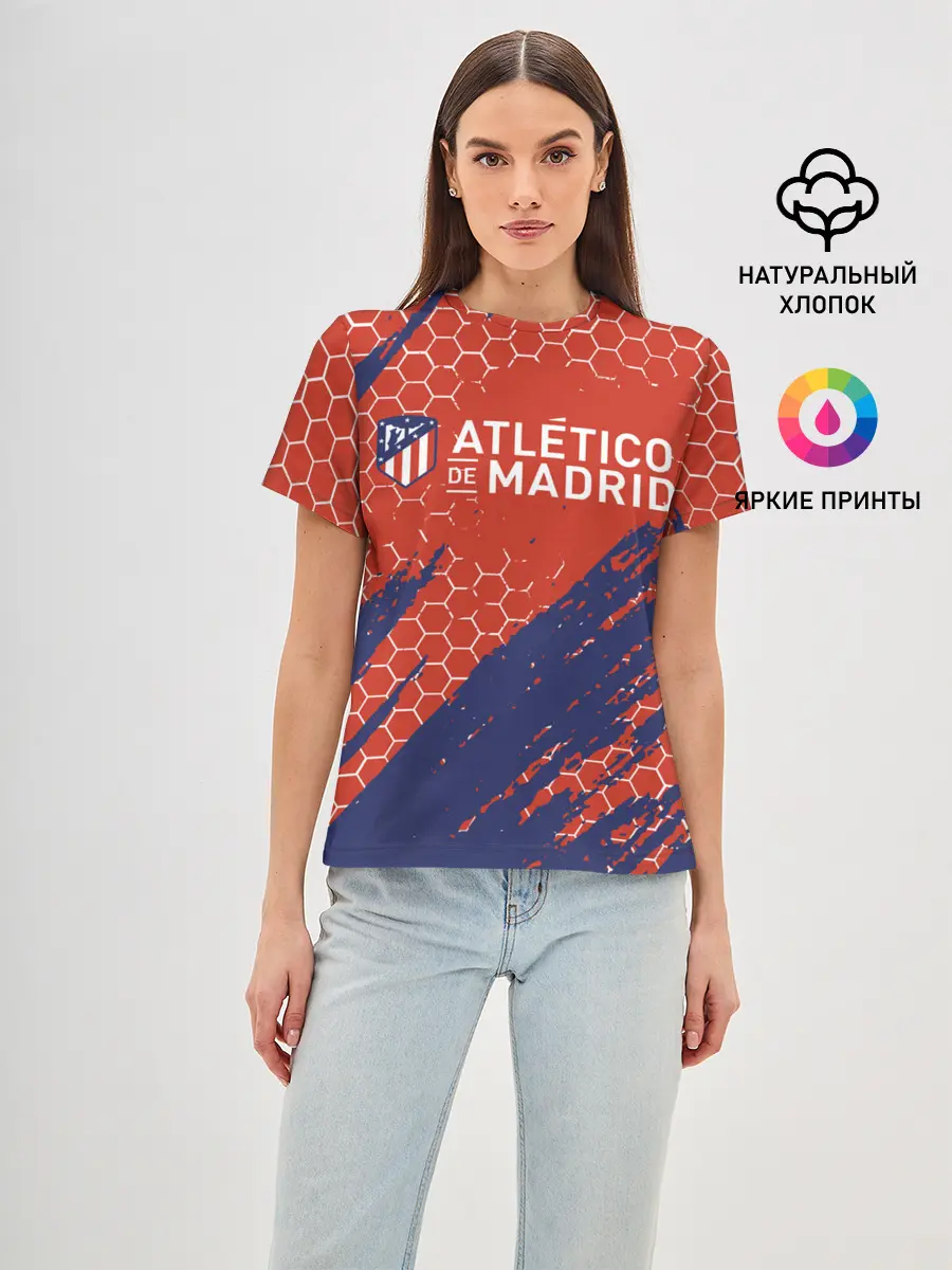 Женская базовая футболка / Atletico Madrid: Football Club.