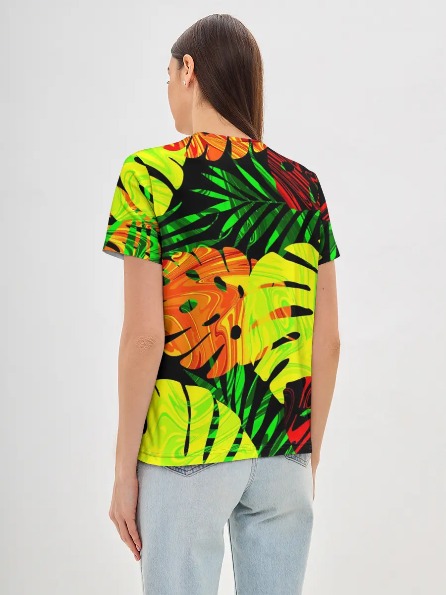 Женская базовая футболка / ЛИСТЬЯ