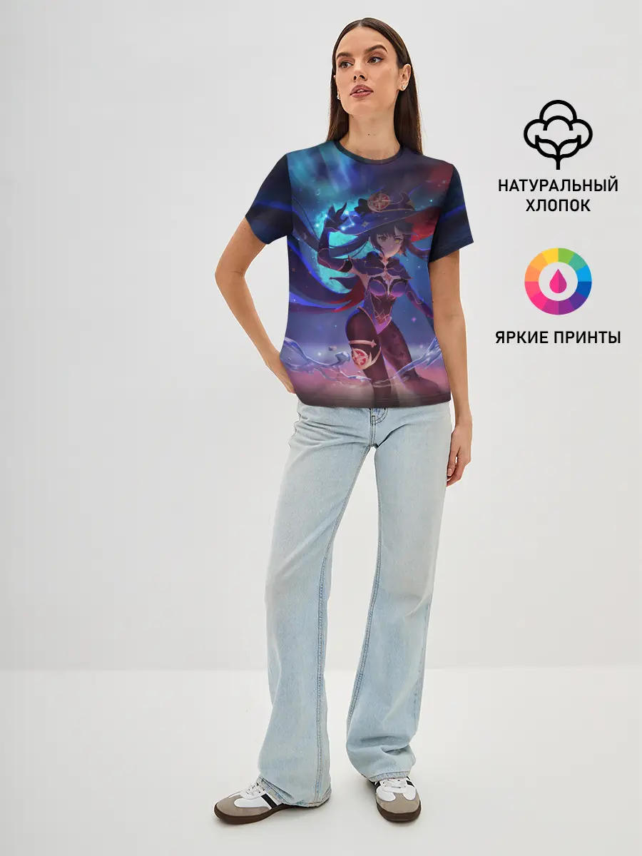 Женская базовая футболка / Mona | Genshin Impact | Геншин Импакт