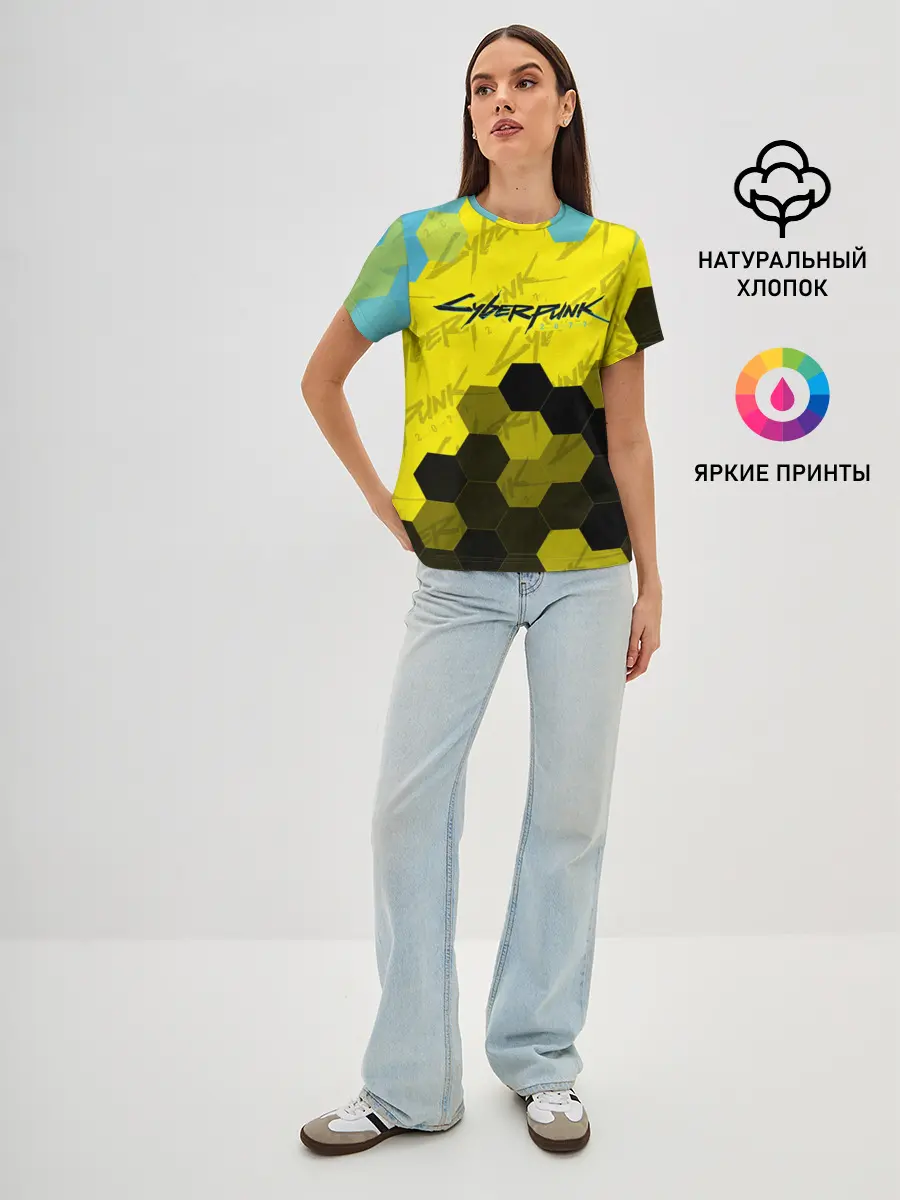 Женская базовая футболка / CYBERPUNK 2077 / Киберпанк