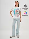 Женская базовая футболка / Music Unicorn Art