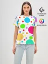 Женская базовая футболка / Polka dot